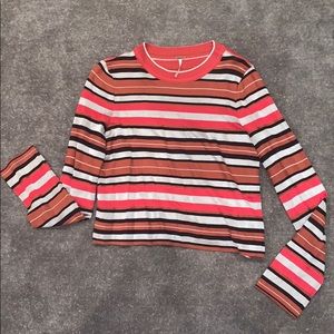 Free People Color Block Sweater